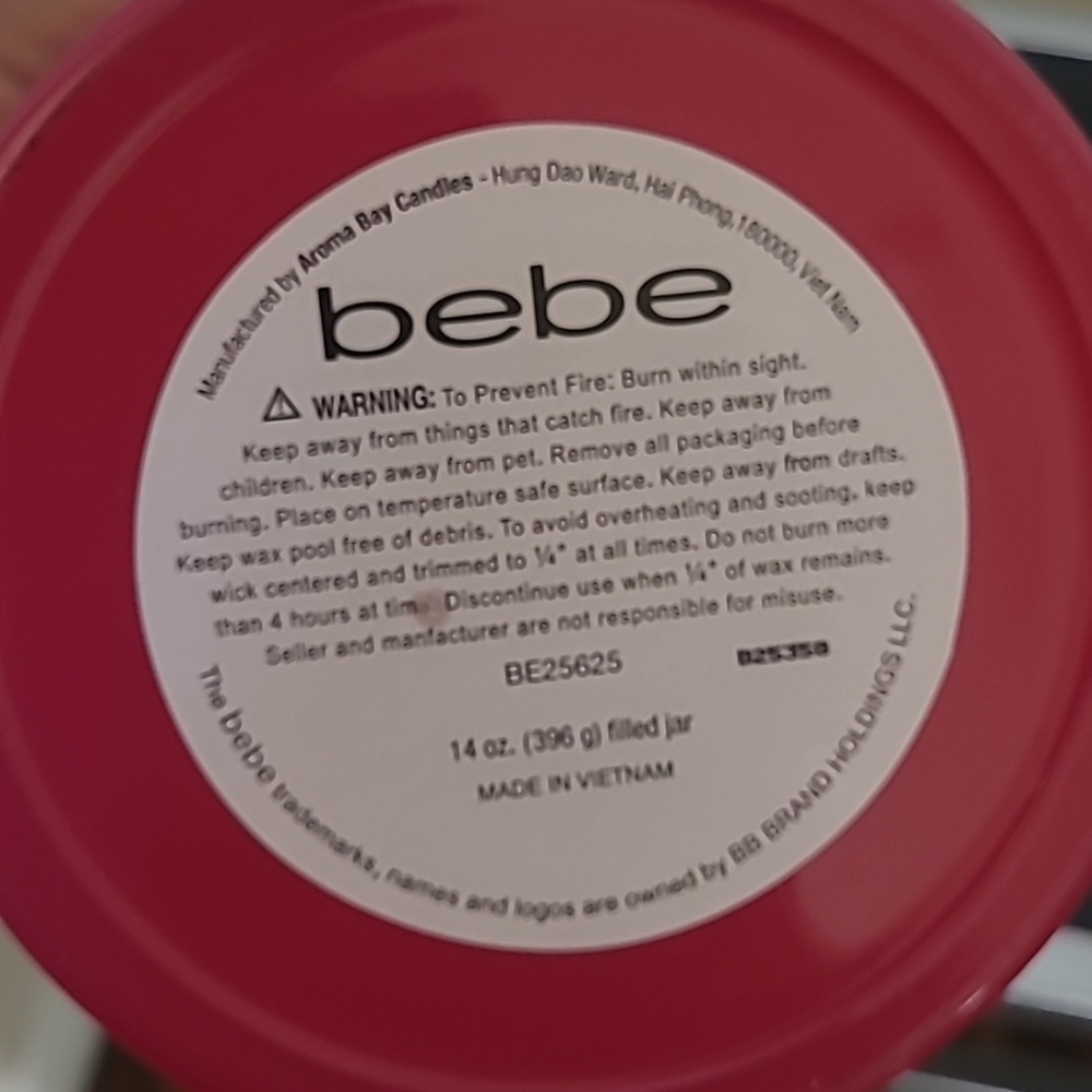Bebe Whipped Raspberry Scented Candle - 14oz - Picture 4 of 5
